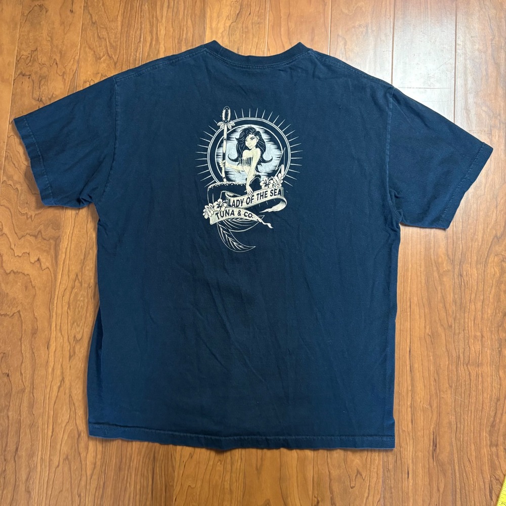 Tuna & Company Lady of the Sea Mermaid Graphic T-Shirt Navy Blue XL